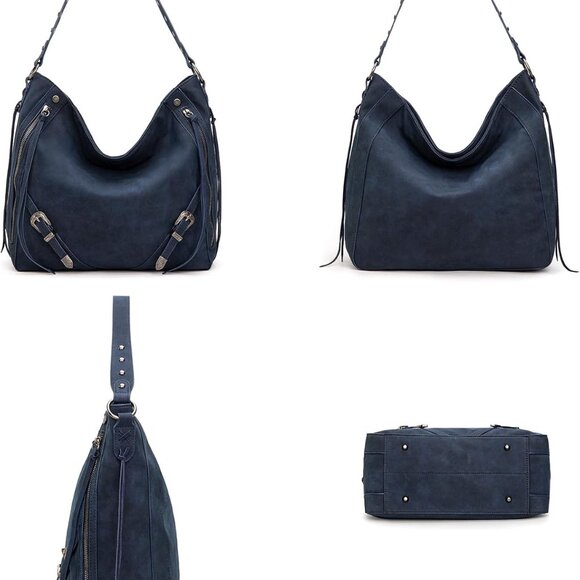 Wrangler Large Hobo Purses and Handbags for Women with Buckle and Fringe Zipper - Picture 5 of 8